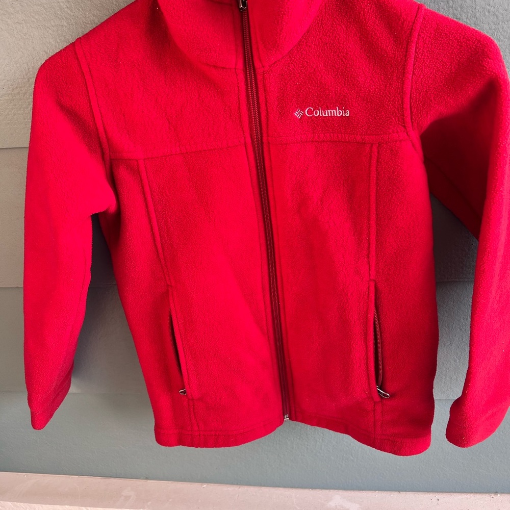 Columbia boys red fleece jacket